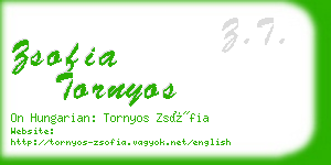 zsofia tornyos business card